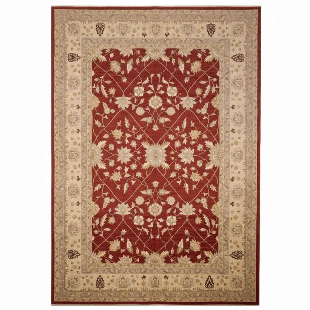 One Of The Kind Afghani Hand-Knotted Rug 13'8" x 10' zandirugs